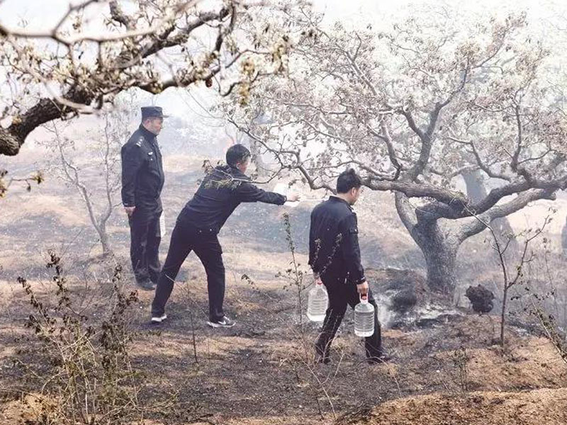 民警排查起火原因